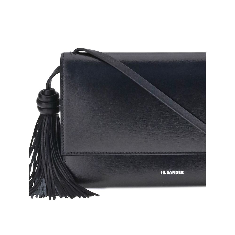 Jil Sander Black Calf Leather  Shoulder Bag - XT & Co