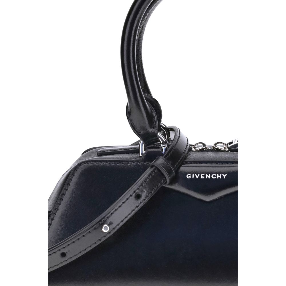 Givenchy Antigona East-West Miniature handbag, black leather, logo detail