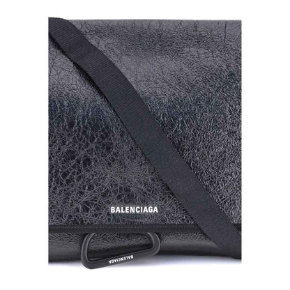Balenciaga Black Calf Leather Bos Taurus Shoulder Bag