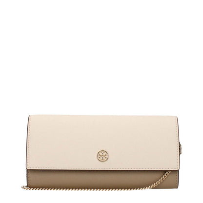 Tory Burch Beige FullGrain Leather Clutch - XT & Co