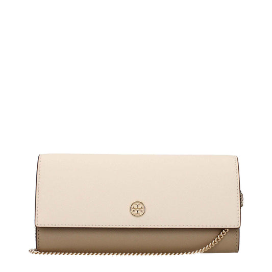 Tory Burch Beige FullGrain Leather Clutch - XT & Co