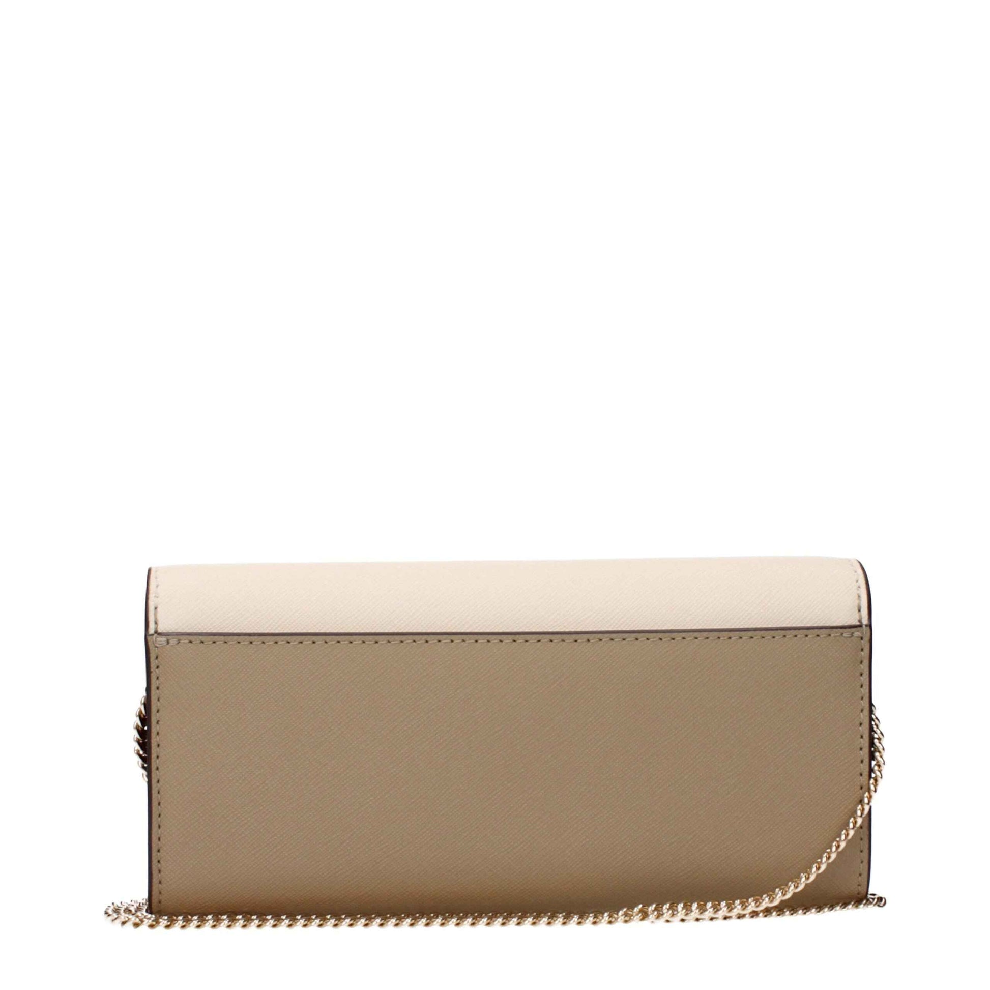 Tory Burch Beige FullGrain Leather Clutch - XT & Co