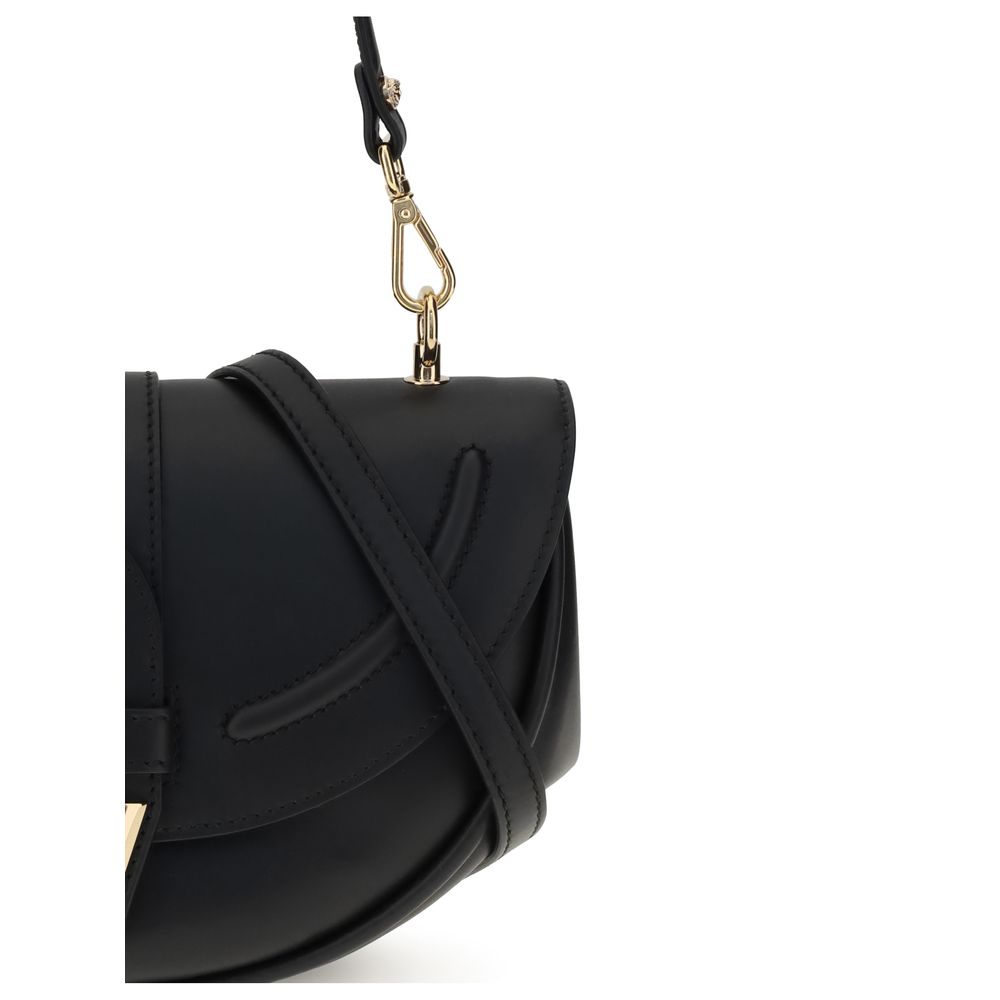 Versace Black Calf Leather Bos Taurus Shoulder Bag, - XT & Co