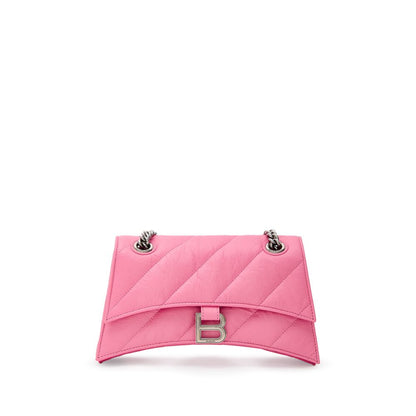 Balenciaga Leather Crush Shoulder Bag Pink - XT & Co