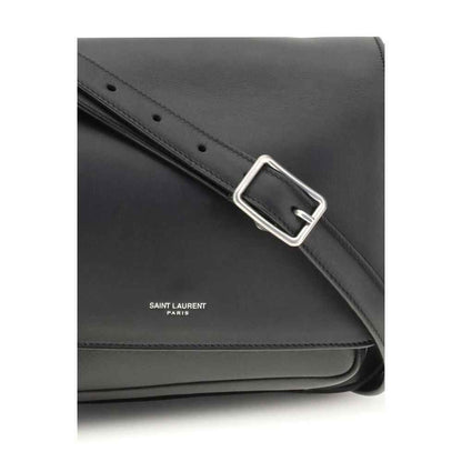 Saint Laurent Black Calf Leather Bos Taurus Shoulder Bag