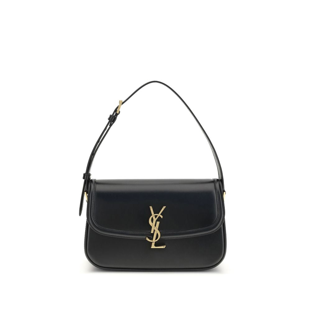 Saint Laurent Bos Taurus Black Leather Shoulder Bag - XT & Co
