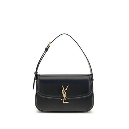 Saint Laurent Bos Taurus Black Leather Shoulder Bag - XT & Co