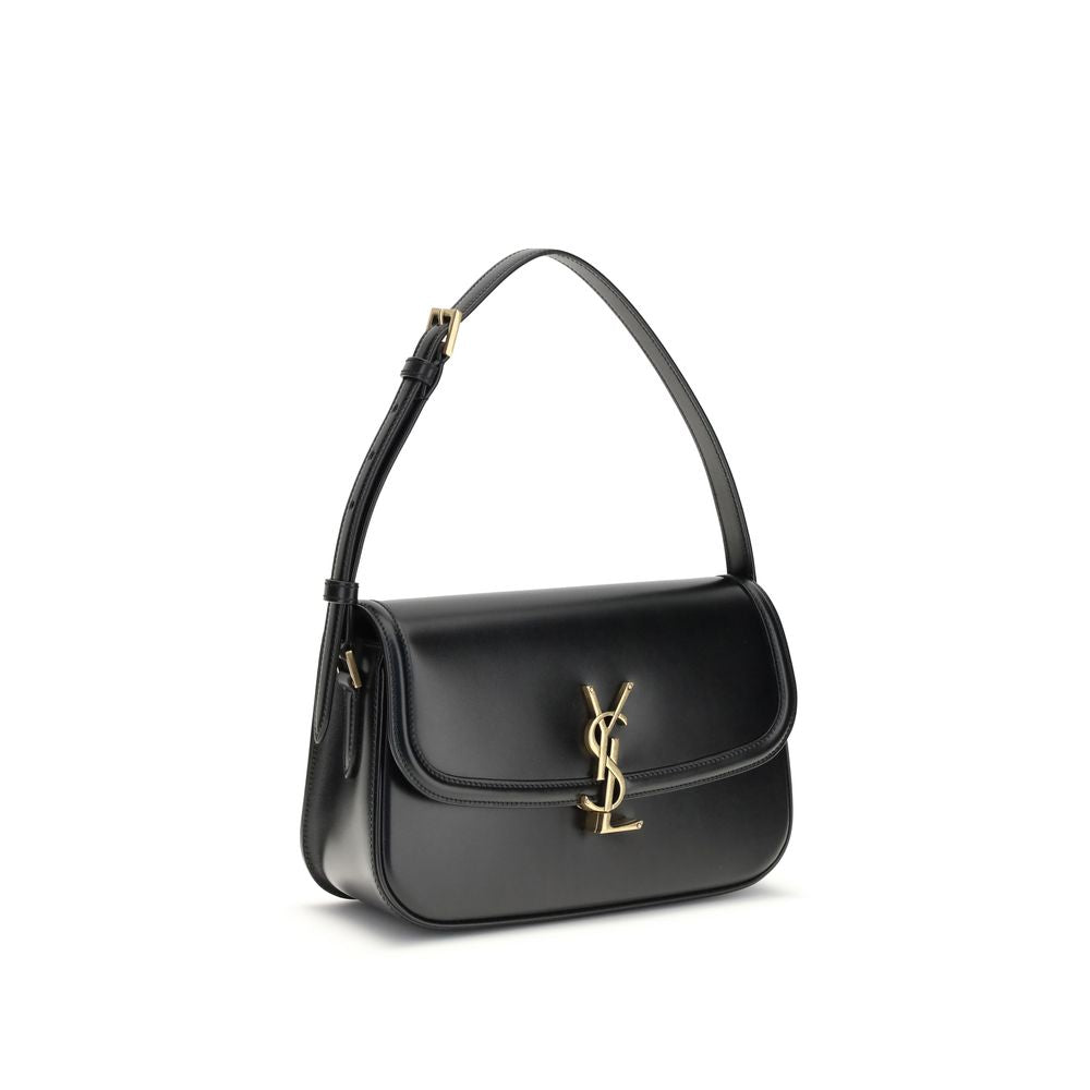 Saint Laurent Bos Taurus Black Leather Shoulder Bag - XT & Co