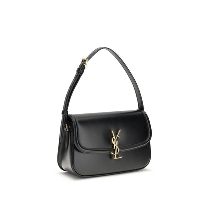 Saint Laurent Bos Taurus Black Leather Shoulder Bag - XT & Co