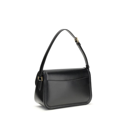Saint Laurent Bos Taurus Black Leather Shoulder Bag - XT & Co