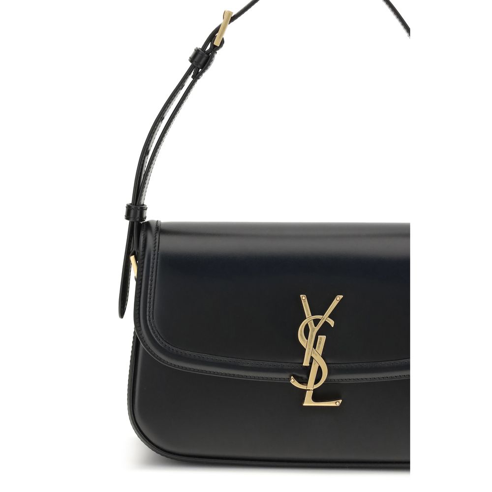 Saint Laurent Bos Taurus Black Leather Shoulder Bag - XT & Co