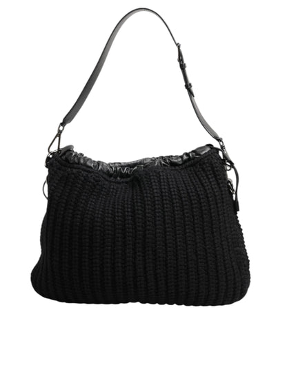 Dolce And Gabbana  Cashmere-Knitted Leather Shoulder Bag - XT & Co
