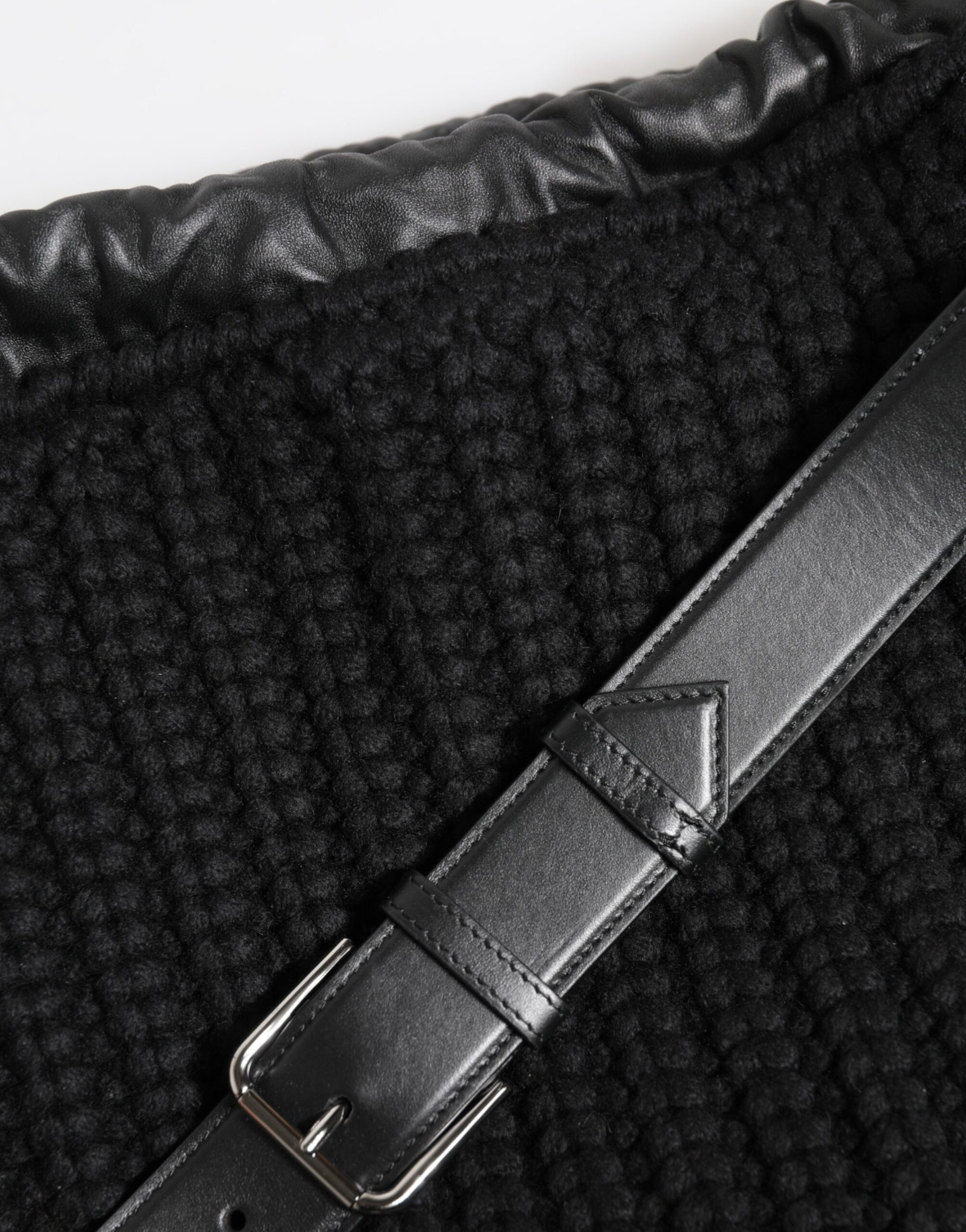 Dolce And Gabbana  Cashmere-Knitted Leather Shoulder Bag - XT & Co