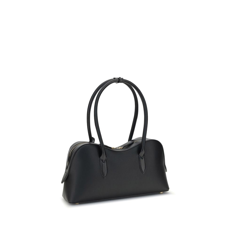 Stella McCartney Ryder black leather shoulder bag front view
