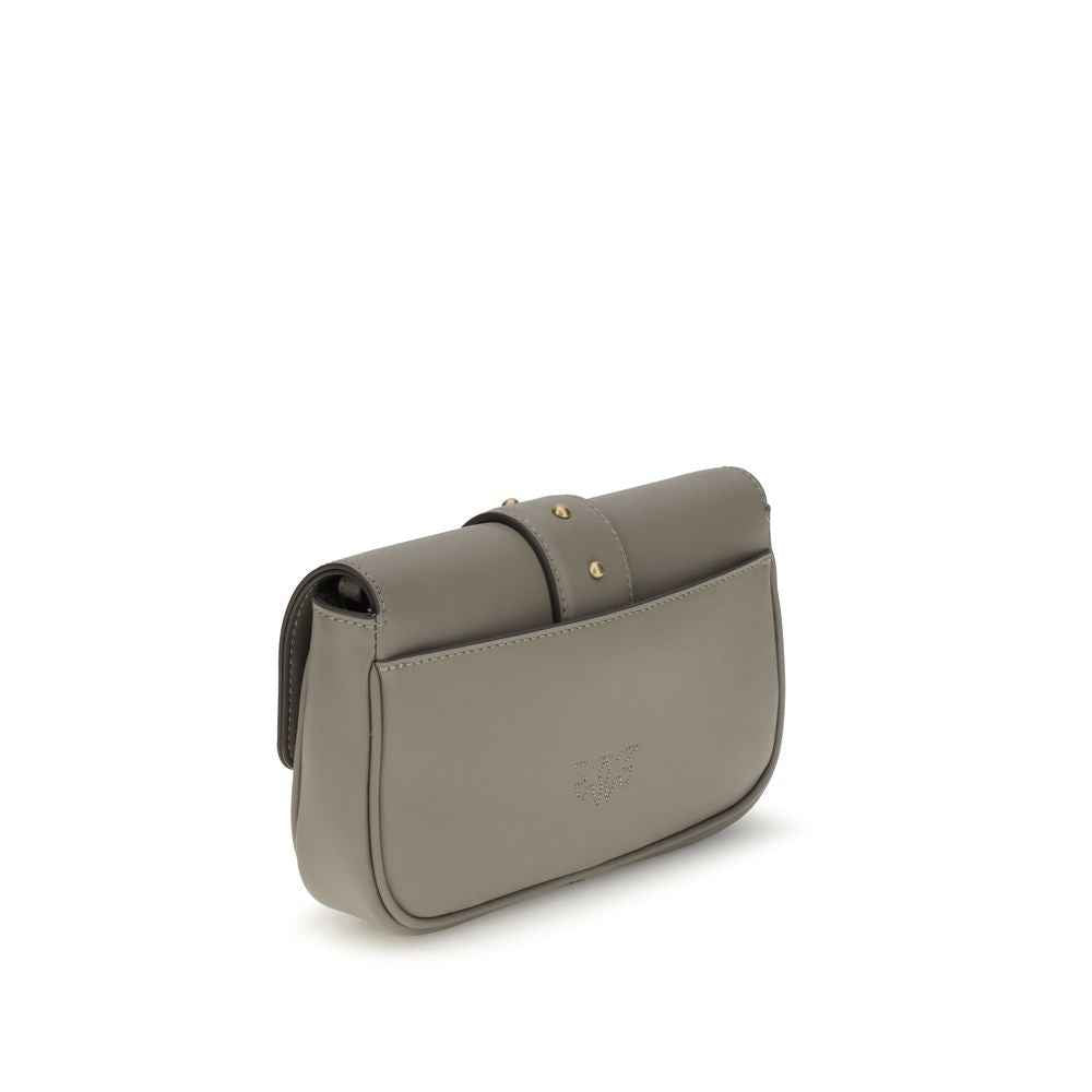 PINKO Gray  Calfskin Love One Shoulder Bag - XT & Co