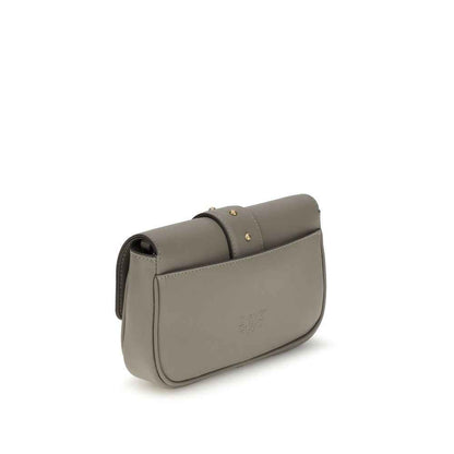 PINKO Gray  Calfskin Love One Shoulder Bag - XT & Co