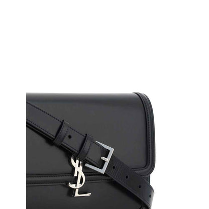 Saint Laurent Black Calf Leather Bos Taurus Shoulder Bag