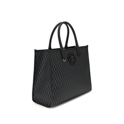 Versace La Medusa Black Cotton Tote Bag - XT & Co
