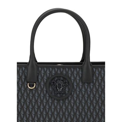 Versace La Medusa Black Cotton Tote Bag - XT & Co