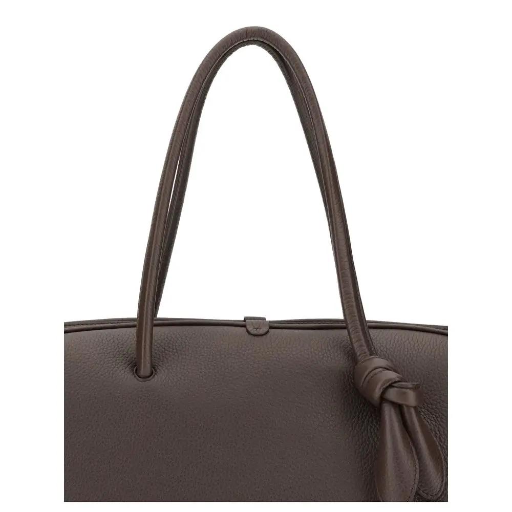Jacquemus Le Grand Tourismo Travel Bag leather brown satchel front view