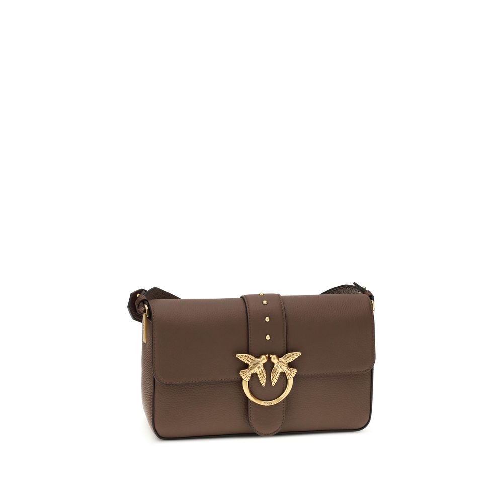 PINKO Brown  Love leather Shoulder Bag - XT & Co