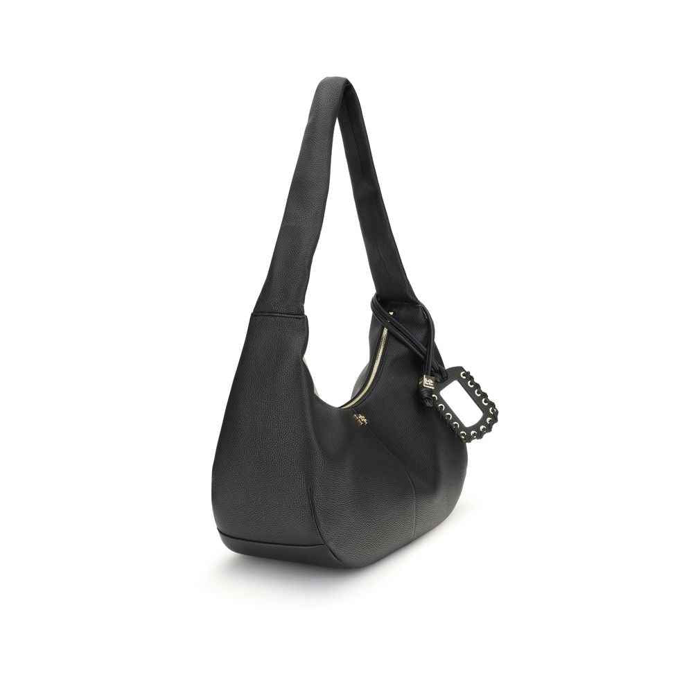 Ganni Black Recycled Polyester Shoulder Bag by Ganni