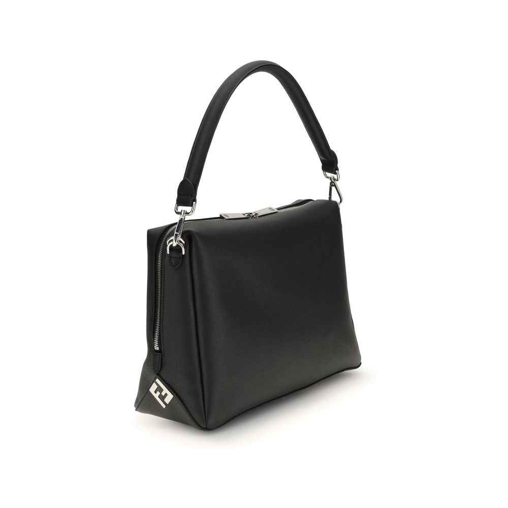 Fendi Black Calf Leather Bos Taurus Shoulder Bag