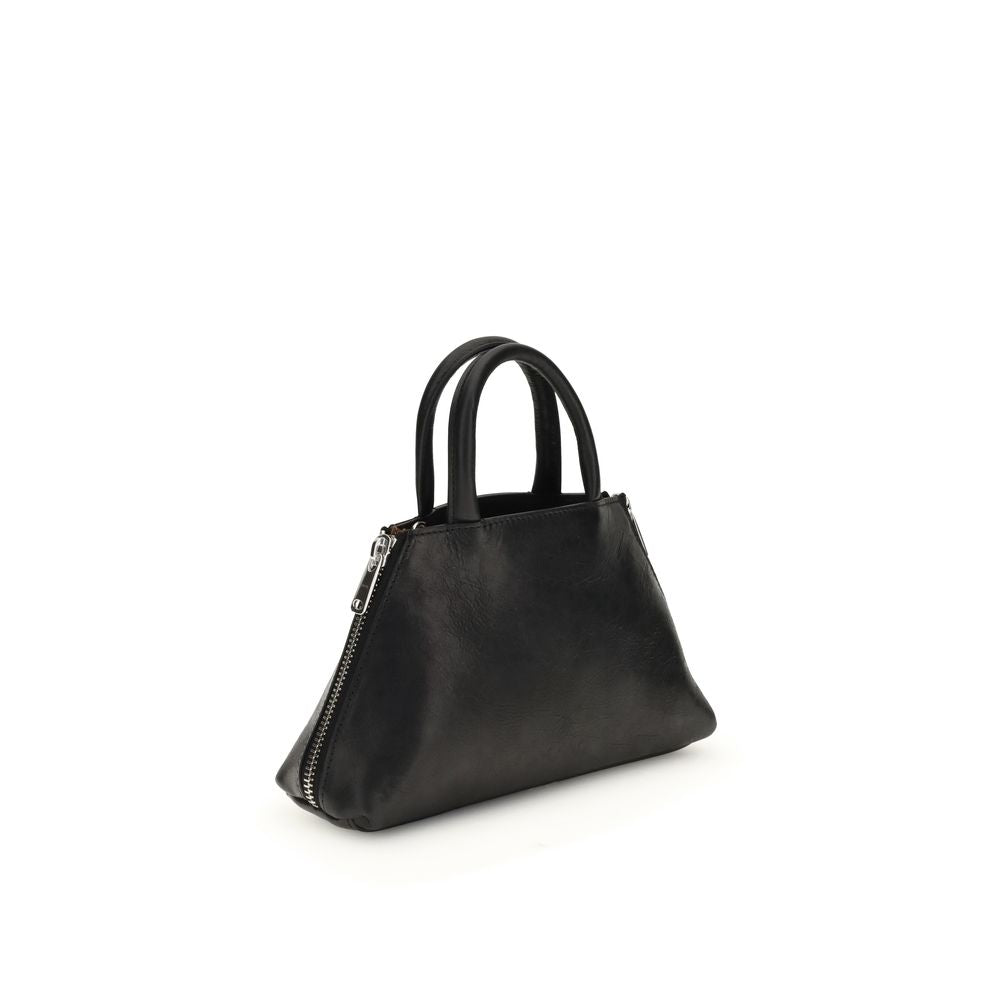 Coperni Mini Data Bag black leather shoulder bag, side view
