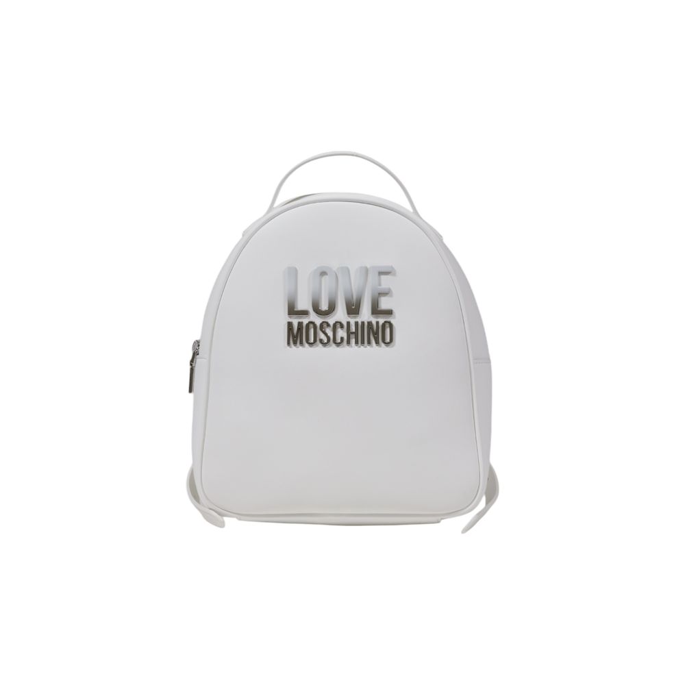 Love Moschino White Polyurethane Backpack - XT & Co