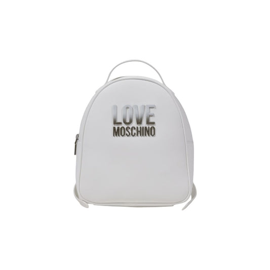 Love Moschino White Polyurethane Backpack - XT & Co