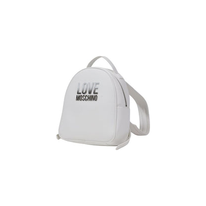 Love Moschino White Polyurethane Backpack - XT & Co