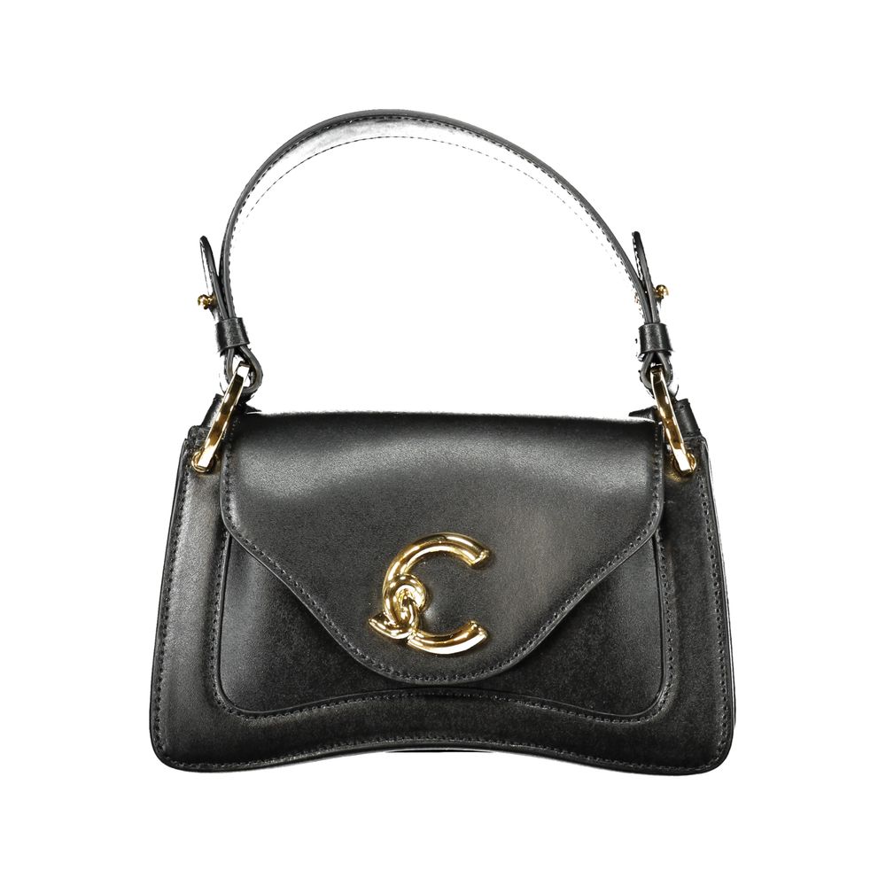 Coccinelle Black C-ME Calfskin Leather  Shoulder-Bag - XT & Co