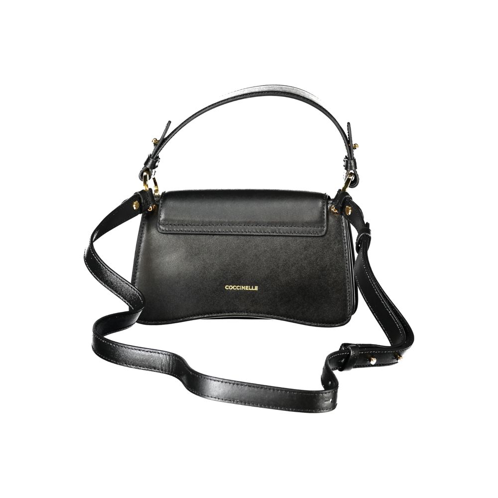Coccinelle Black C-ME Calfskin Leather  Shoulder-Bag - XT & Co