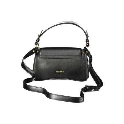 Coccinelle Black C-ME Calfskin Leather  Shoulder-Bag - XT & Co