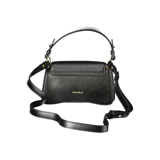 Coccinelle Black C-ME Calfskin Leather  Shoulder-Bag - XT & Co
