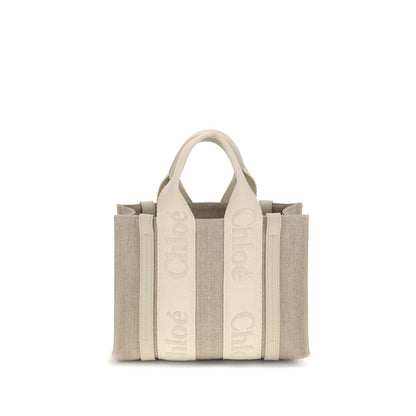Chloé Beige Linen and Leather Handbag - XT & Co