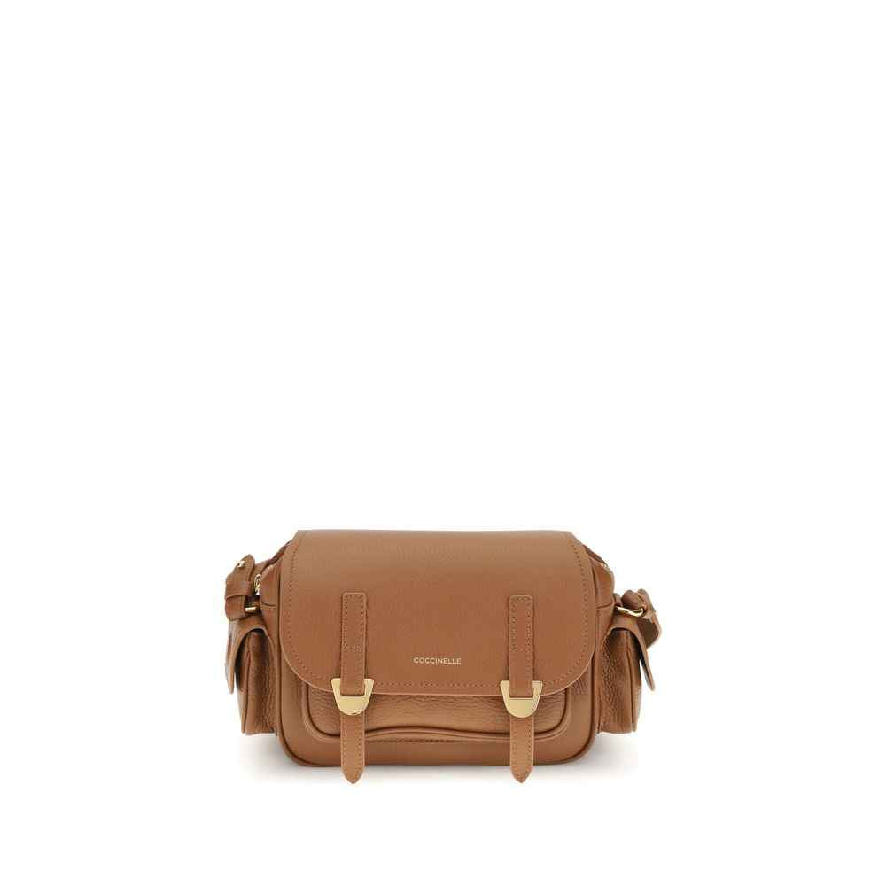 Coccinelle Brown  Leather Campus Small Shoulder Bag - XT & Co