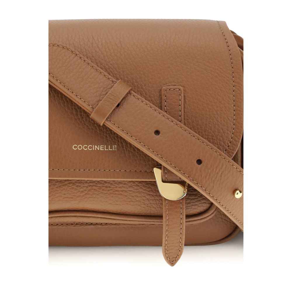 Coccinelle Brown  Leather Campus Small Shoulder Bag - XT & Co