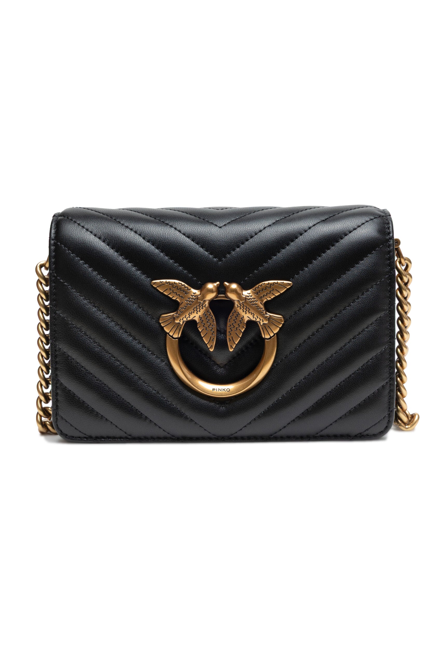 PINKO Black Love Click Mini Shoulder Bag