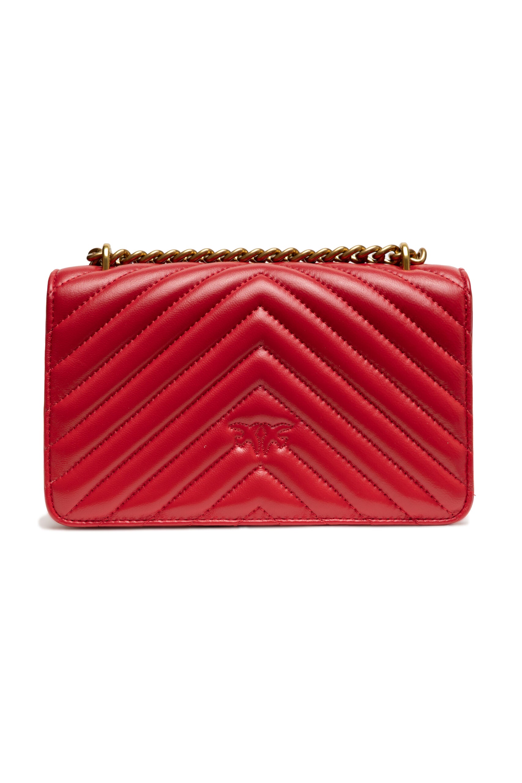 PINKO Red Leather Love One Mini Shoulder Bag - XT & Co