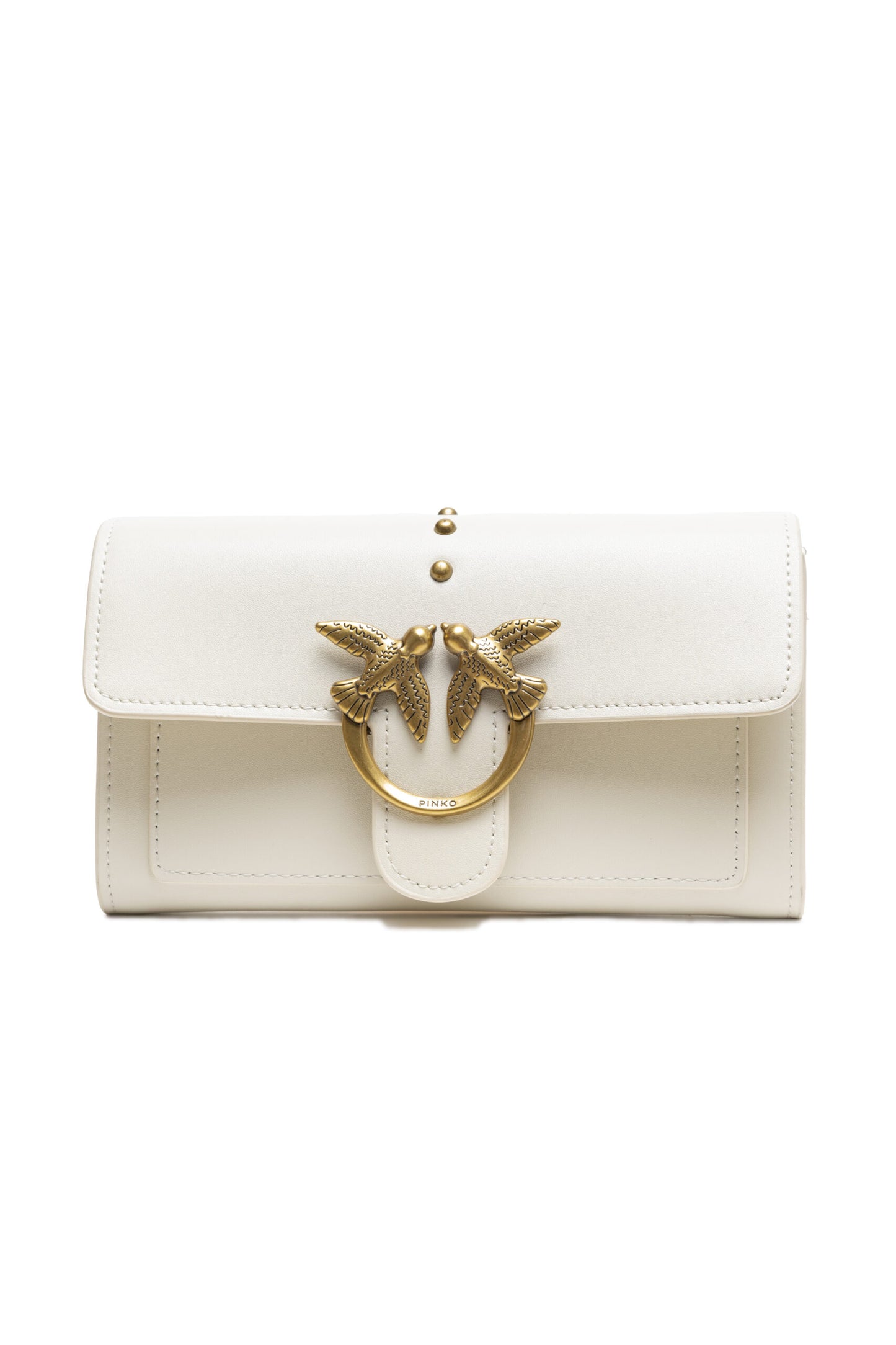 PINKO White Leather One Simply Love Mini Bag - XT & Co