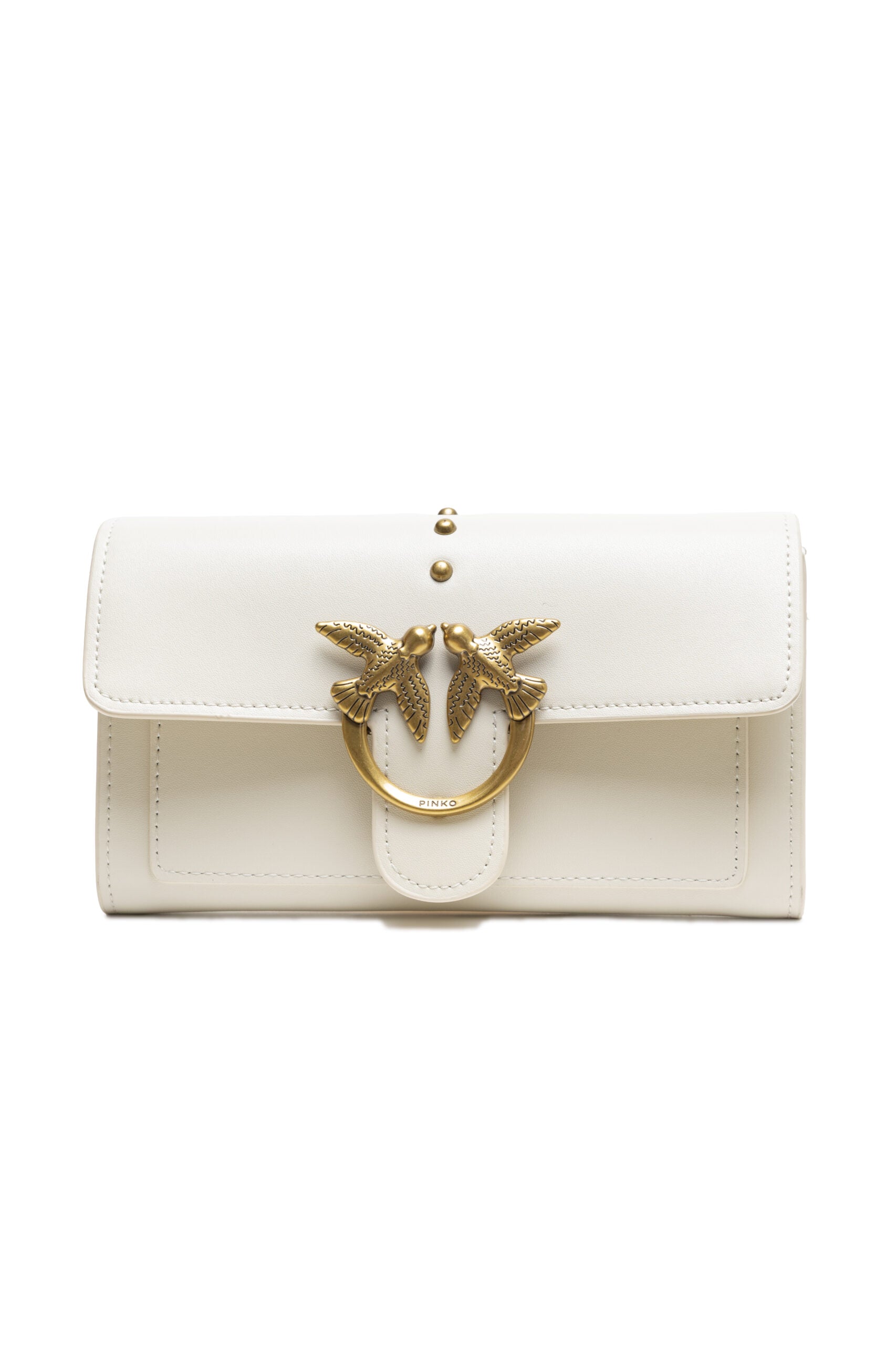 PINKO White Leather One Simply Love Mini Bag - XT & Co