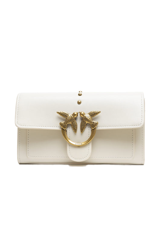PINKO White Leather One Simply Love Mini Bag - XT & Co