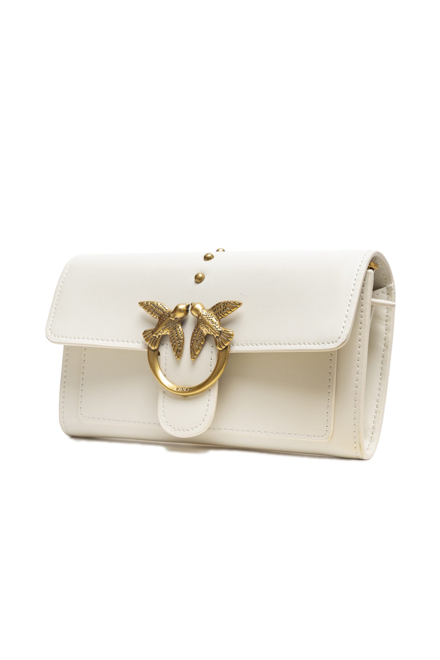 PINKO White Leather One Simply Love Mini Bag - XT & Co