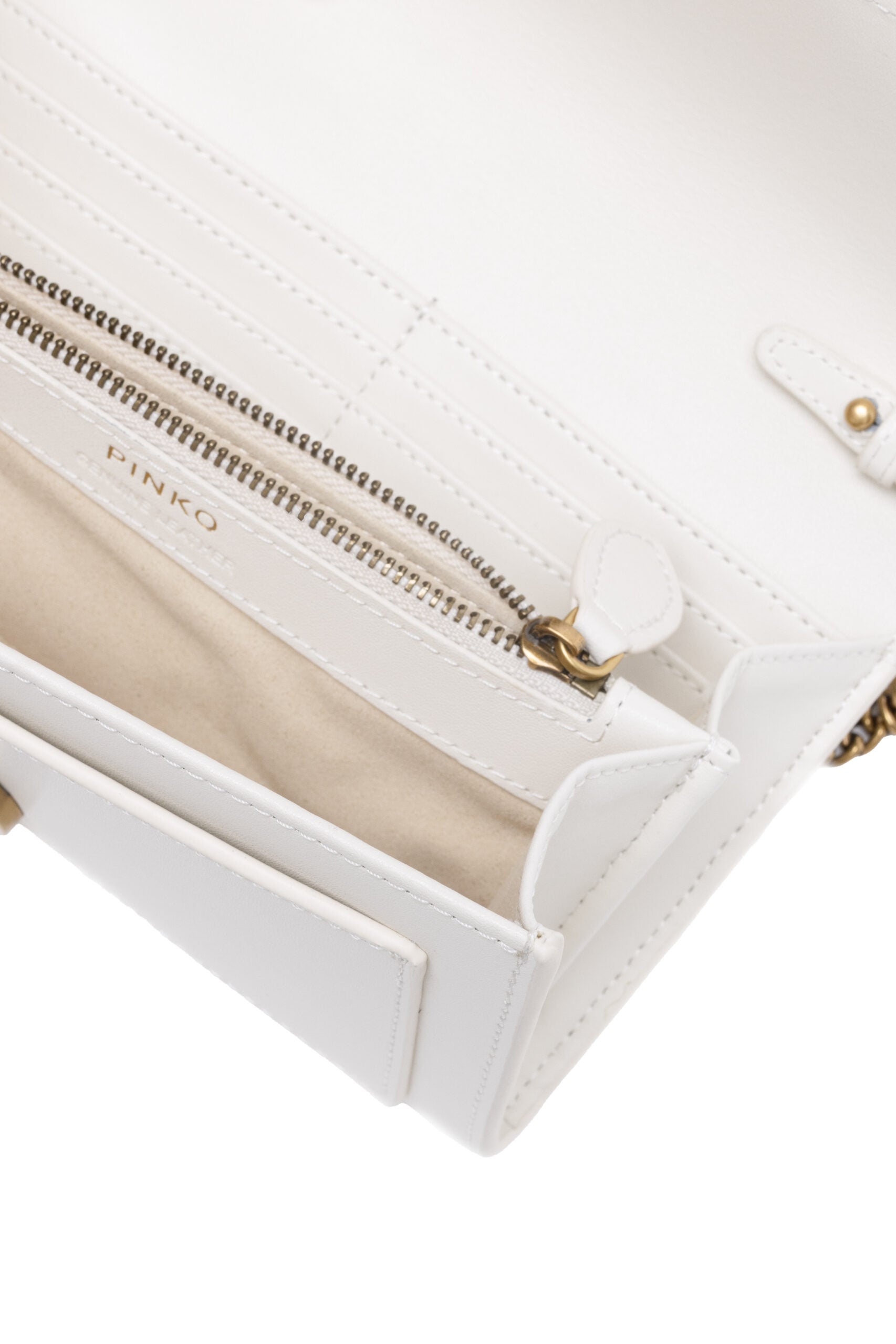 PINKO White Leather One Simply Love Mini Bag - XT & Co