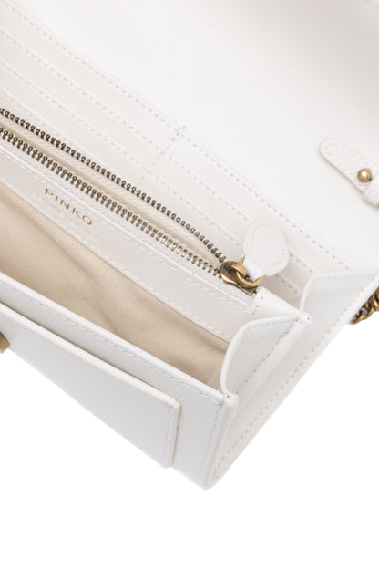 PINKO White Leather One Simply Love Mini Bag - XT & Co