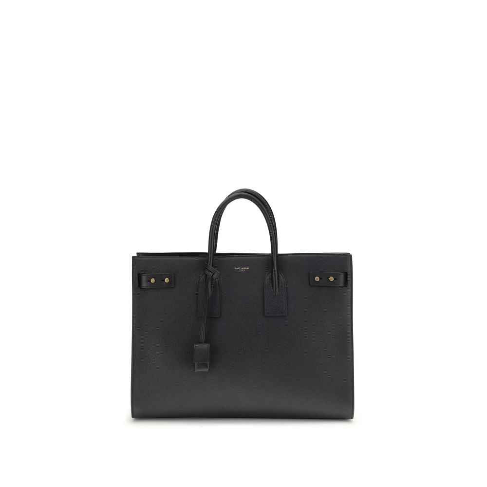 Saint Laurent Black Calf Leather Bos Taurus Handbag