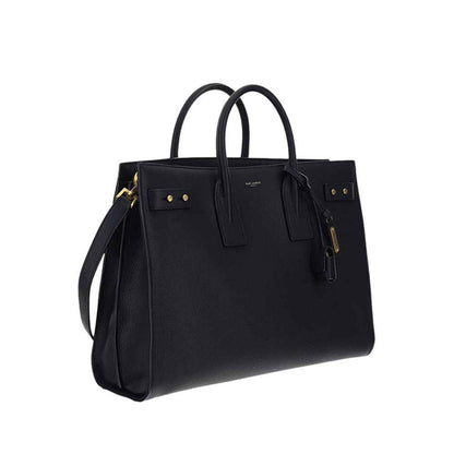 Saint Laurent Black Calf Leather Bos Taurus Handbag