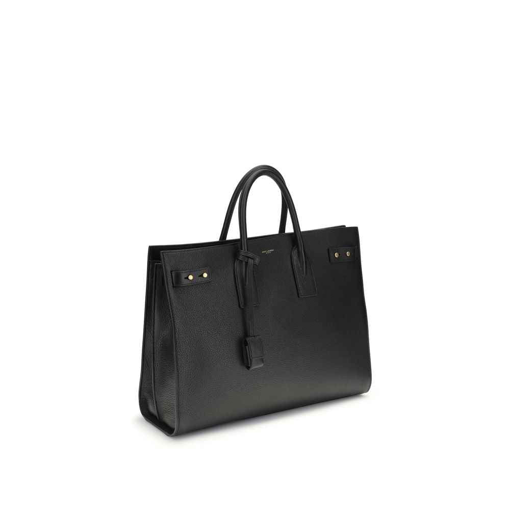 Saint Laurent Black Calf Leather Bos Taurus Handbag