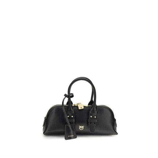 PINKO Black Calf Leather Shoulder Bag - XT & Co